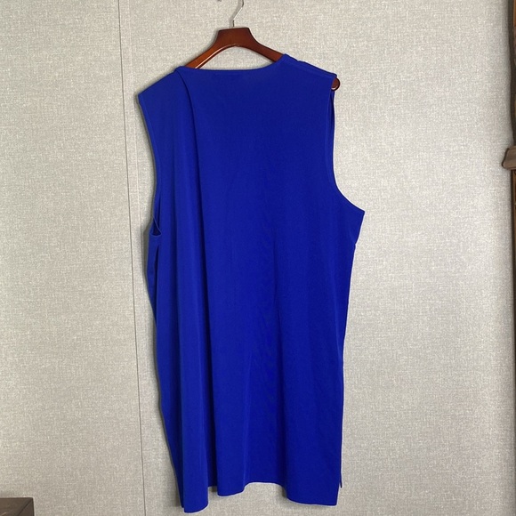 Vintage Exclusively Misook Woman Royal Blue Knit Vest - Picture 2 of 6